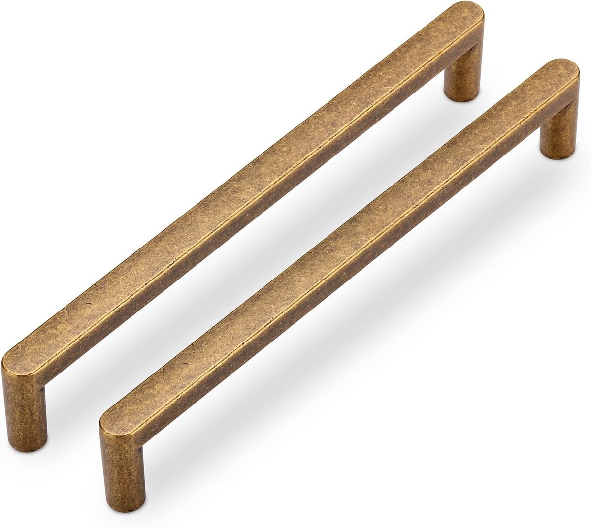 Antieke Messing Meubelhandgrepen - 6 Stuks Kastgrepen en Keukenknoppen (96mm Boorgatafstand) in Zinklegering voor Keuken- en Meubeltoepassingen