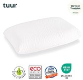 Tuur - Ergonomisch Hoofdkussen 60x70 - 100% Natuurlatex Anti-Allergisch - Nek en Rugondersteuning met Biokatoen en Viscose Hoes - Ademend en Duurzaam Slaapcomfort