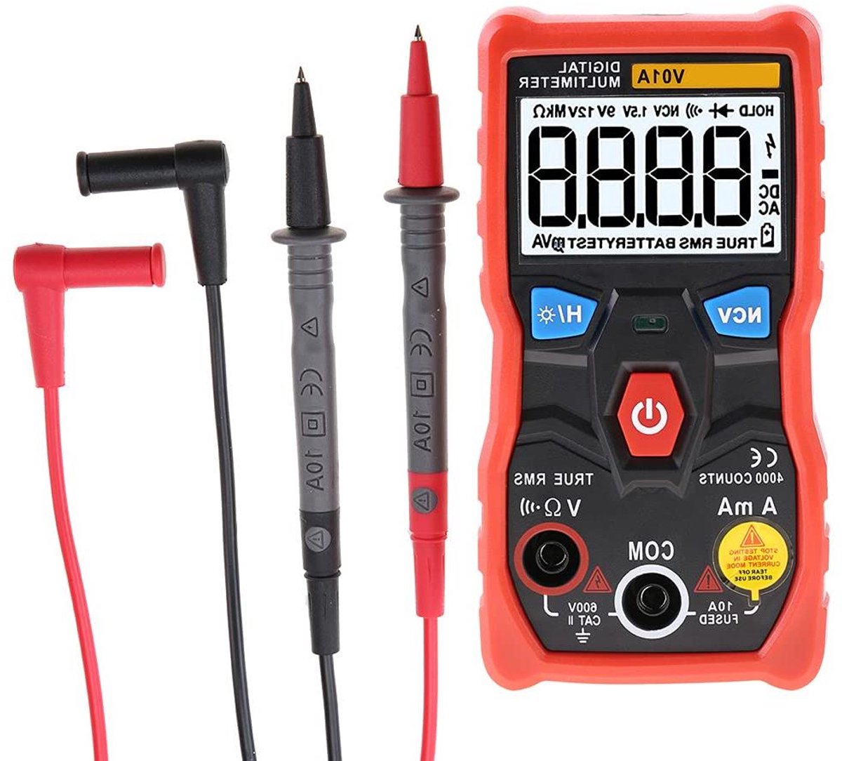 Digitale Multimeter - Tester Spanning - Elektrische Metingen - Intelligente Meting - 12 x 6 x 3 cm - Rood