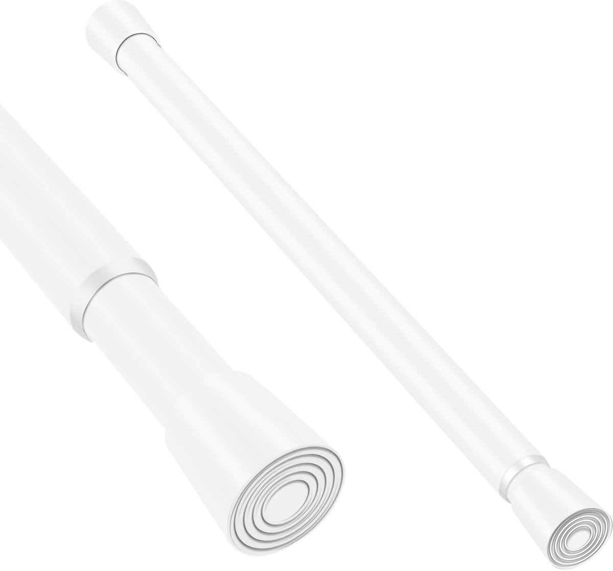 Douchegordijnstang 16-28 inch 1 st, 7/8 inch diameter antislip zwaar belastbare spanning lente gordijnroede geen boor voor ramen badkamer keuken kast deuropening 22TD16-28WH