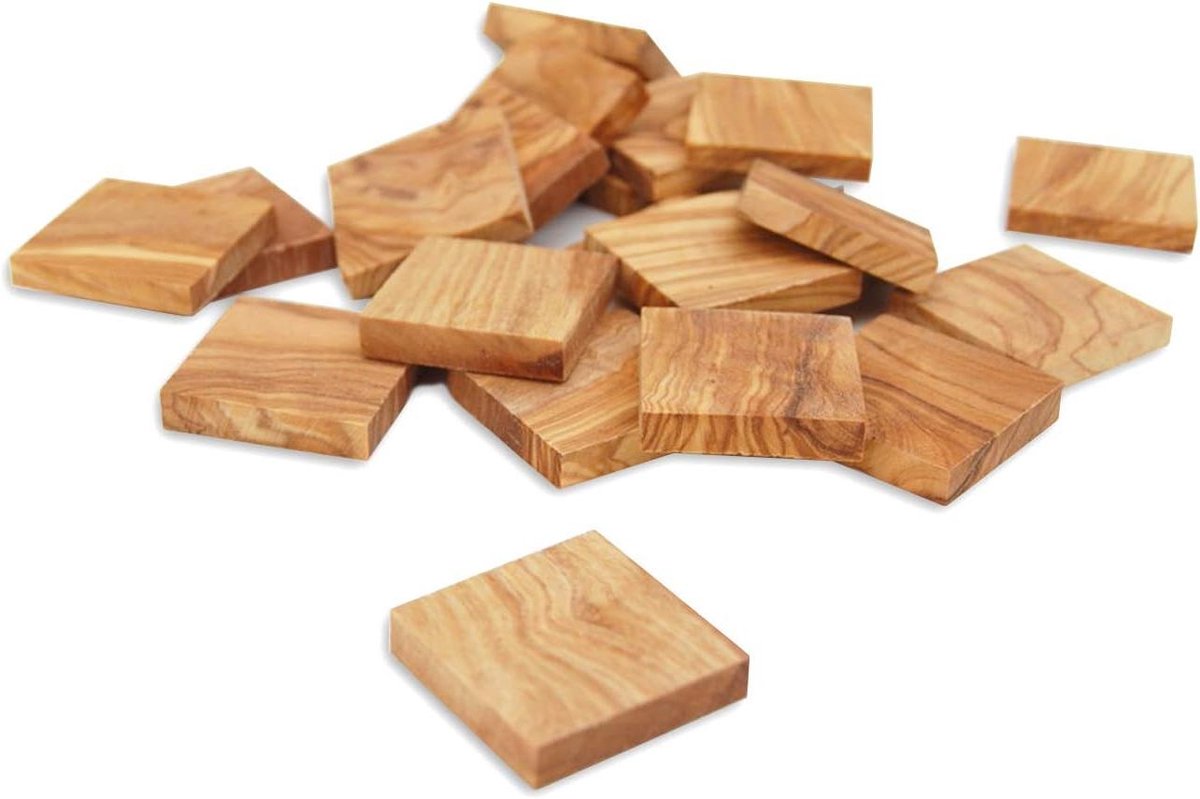 Olijfhouten Schotels - Houten Schijven - Sieraden Maken - Uniek Natuurlijk Patroon - 10 Stuks - Natuurlijk Hout
