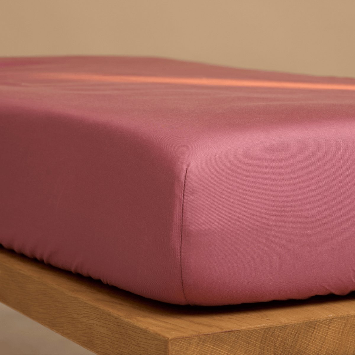 Coco & Cici - TENCEL Twill Hoeslaken Dusty Rose - 140x200x30