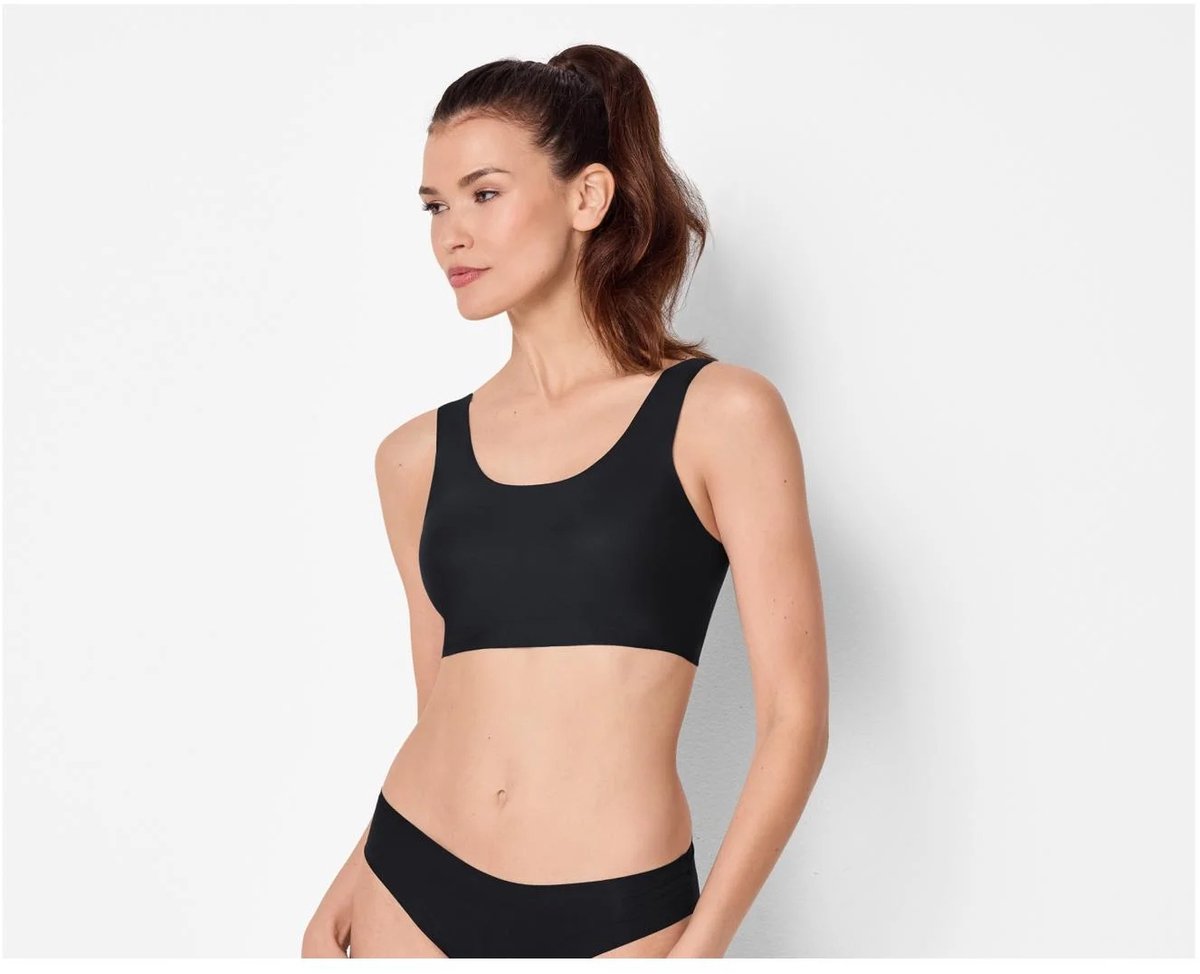 esmara Geribde BUSTIER / Beha / Naadloos / / BH / Zwart / Maat M 40/42