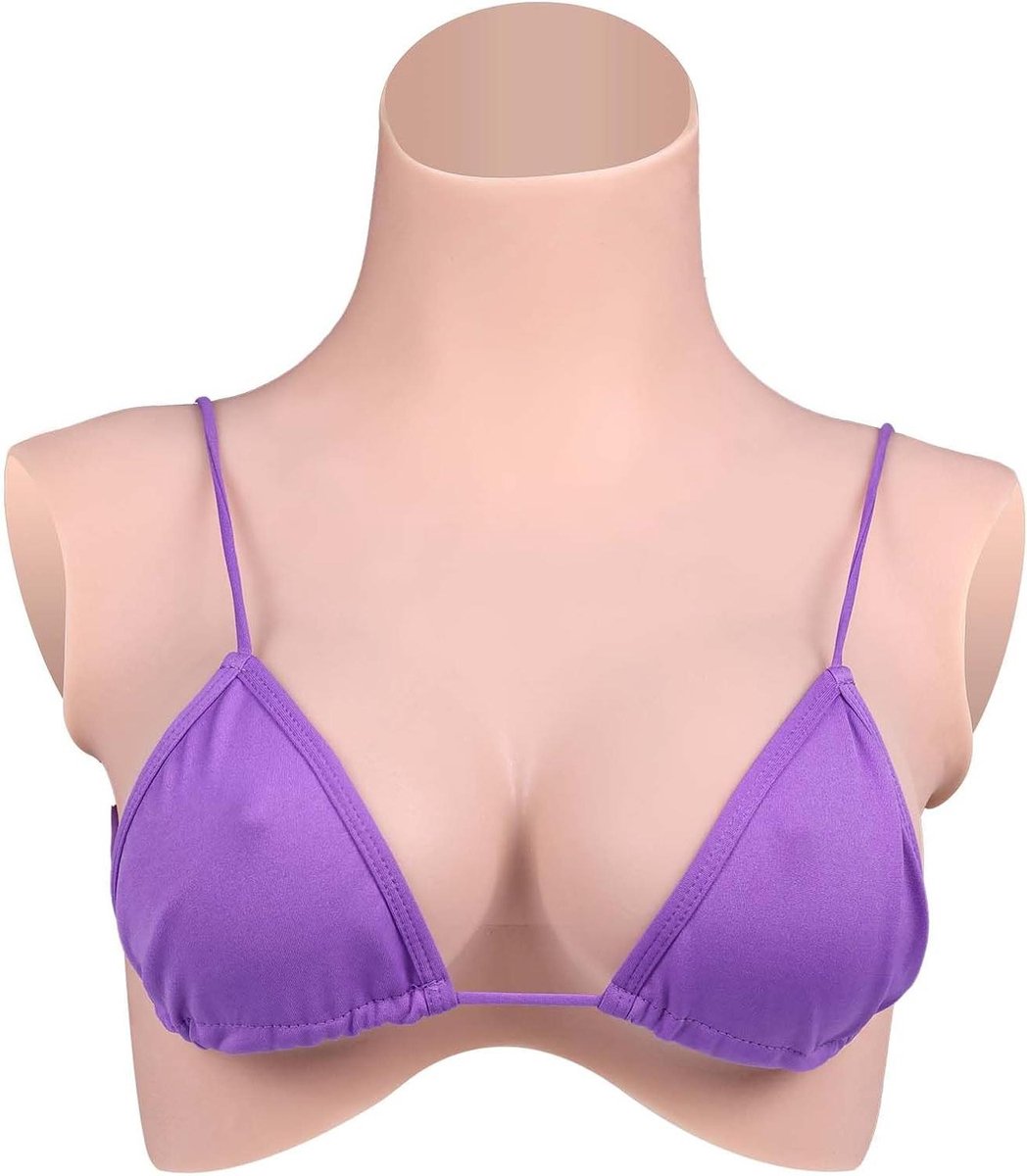 Siliconen Borsten - Nep Borsten - Crossdressing - Natuurlijke Textuur - C Cup - Licht Beige