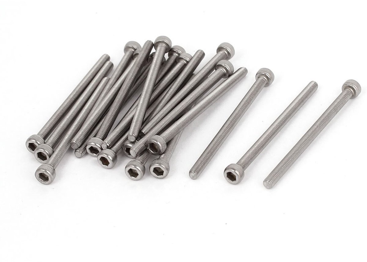 sourcingmap M3x45mm 0.5mm Pitch Bolts Socket Cap Head Hex sleutelschroeven 20 stuks