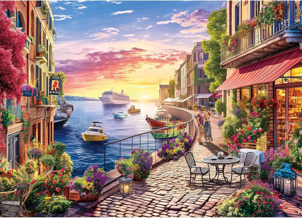 Puzzel 1000 stukjes - Familiepuzzel Legpuzzel - Ontspannen Tijdverdrijf - Professioneel Grijskaart Materiaal - 70 x 50 cm - Landschap