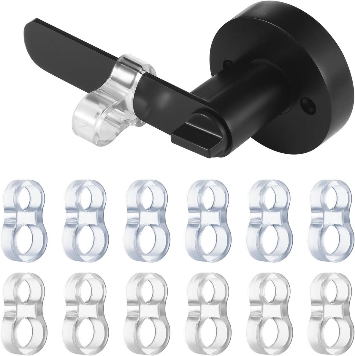 Deurklink Beschermers - Deurstop Bumper - Wandbescherming Voorkomen - Flexibel PVC Materiaal - 12 Stuks - Transparant