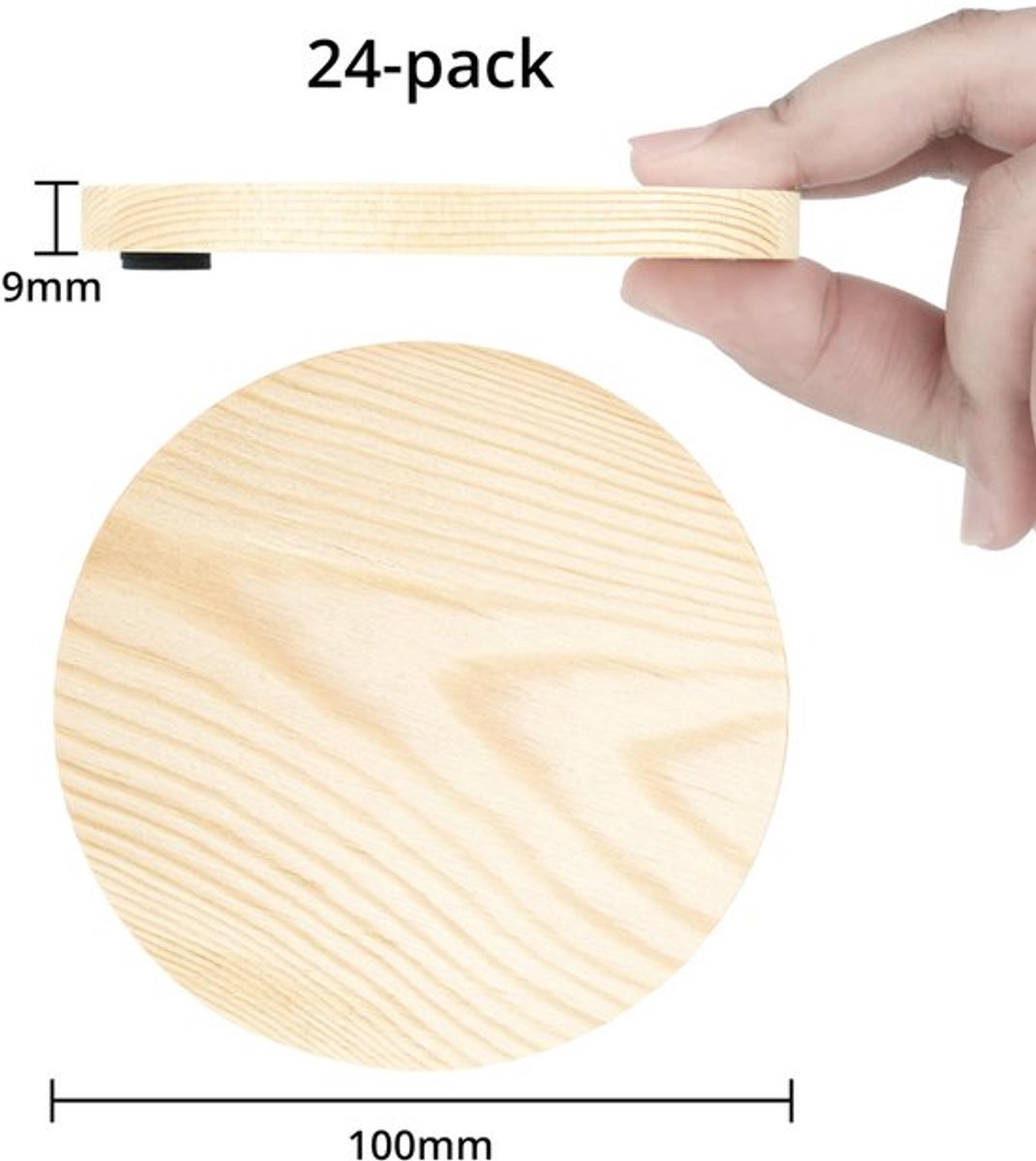 Store_8 - Houten Onderzetters - Onderzetter 100 mm - Natuurlijk en