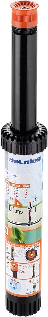Verstelbare Pop-up Sprinkler - Bodem Sproeier - Gazon Besproeien - Gelijkmatige Waterverdeling - 4 Inch - Zwart