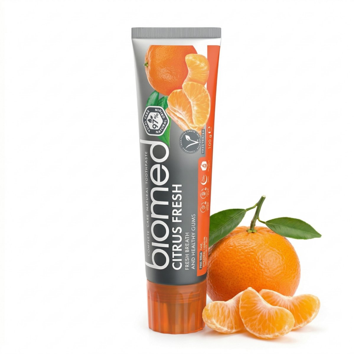 BIOMED Citrus Fresh - Tandpasta zonder fluoride - Verfrissende citrus smaak, 3-pack