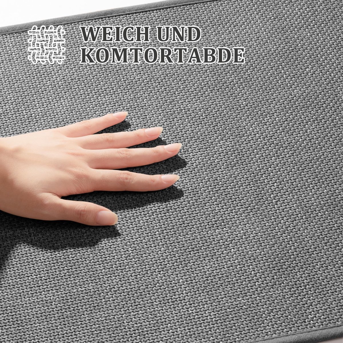 Badmat 43 x 150 cm antislip badmat met rubber achterkant badmat antislip wasbaar badvoorlegger badtapijt badkamer douchemat grijs