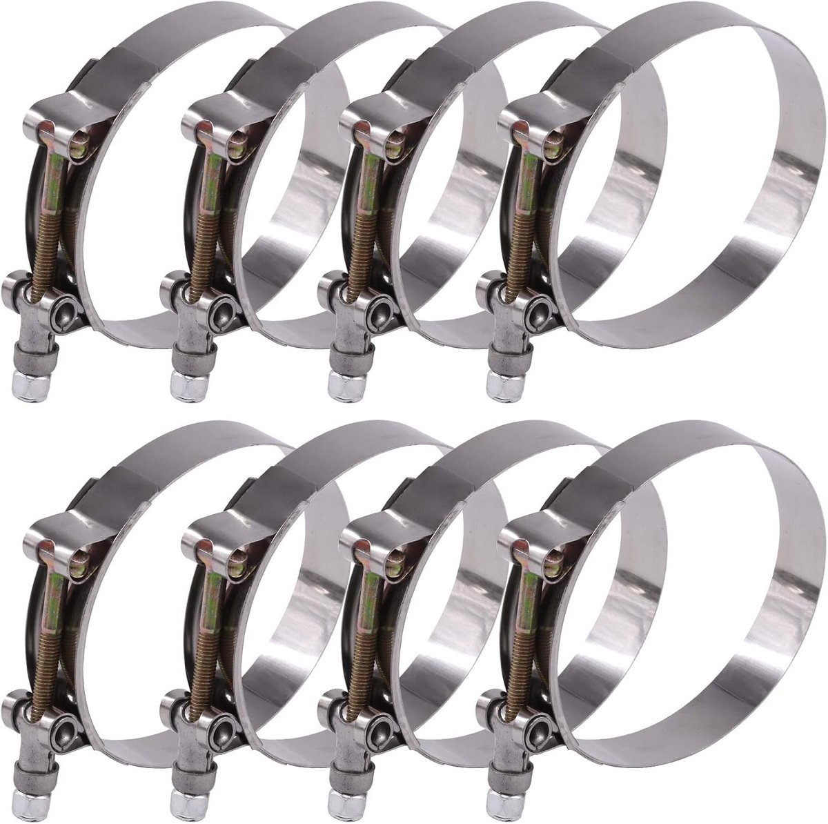 Roestvrijstalen T-bout slangklemmen, 8 stuks 86-94 mm, turbo-inlaat zachte slang intercooler klemmen