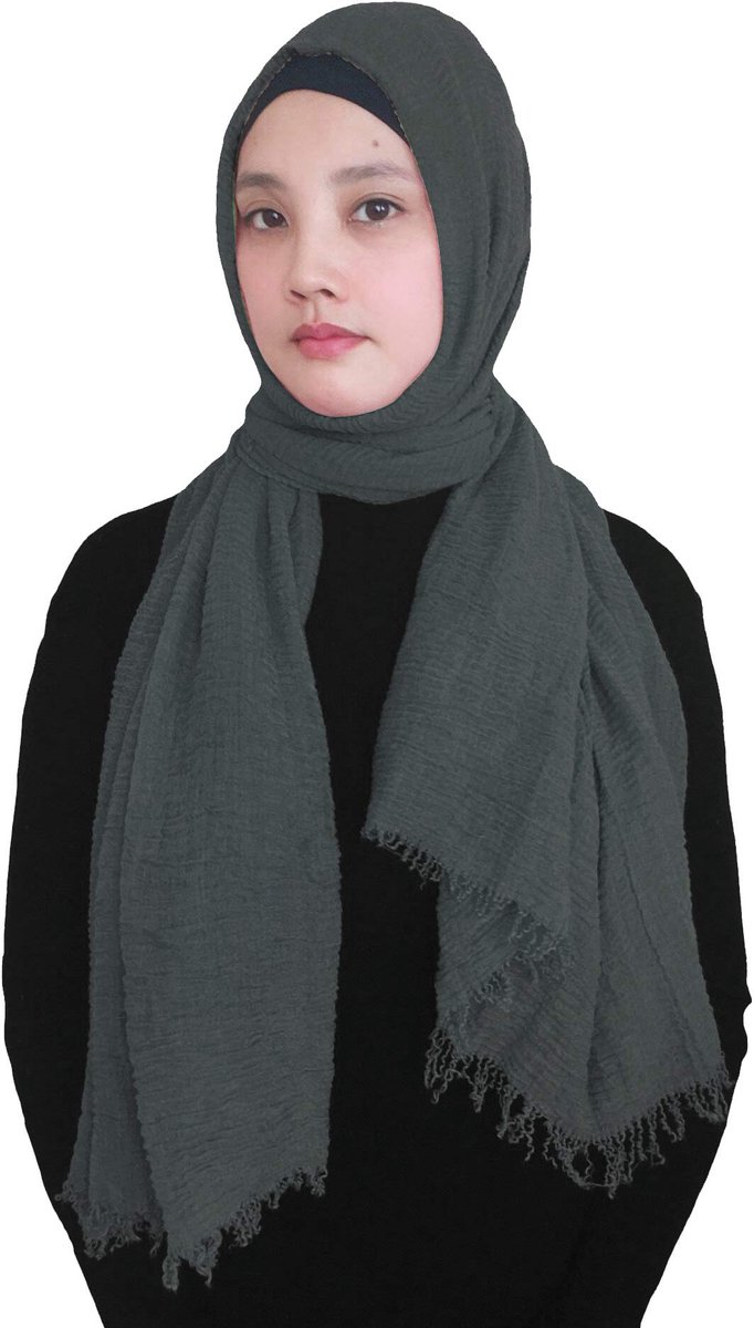 & Lily Hijab hoofddoek voor dames, moslim in verschillende kleuren, donkergrijs, Eén maat