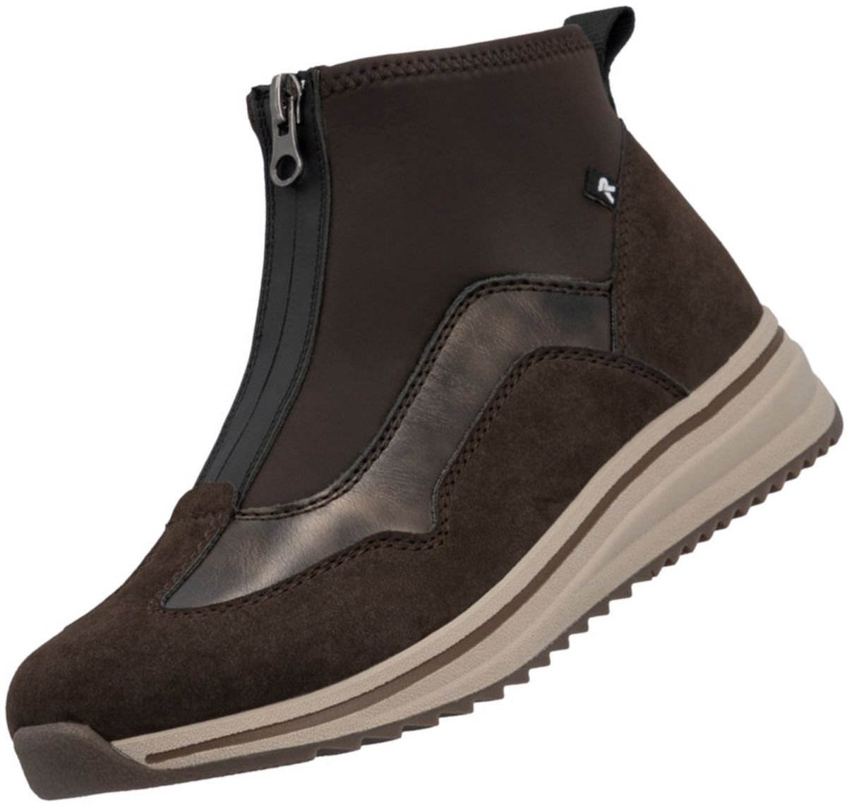 Rieker dames enkellaarsjes L5851-25 bruin – extra breed