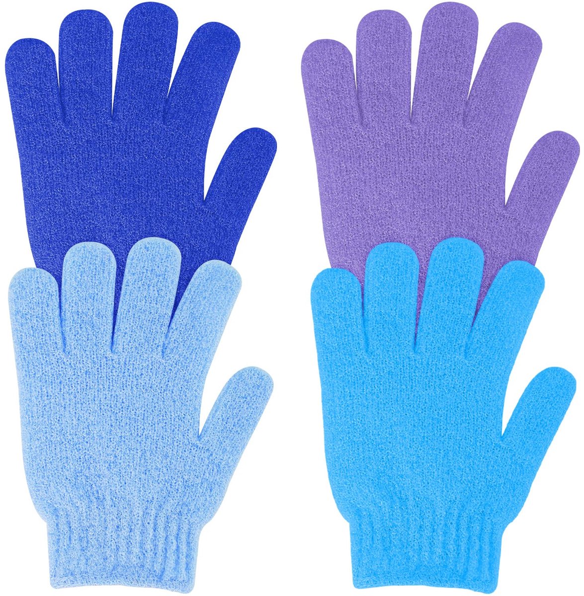Scrubhandschoenen, dubbelzijdige badhandschoenen, douchehandschoenen, douchehandschoenen, douchehandschoenen, lichaamsschrobber voor lichaam, douche, verwijderaar