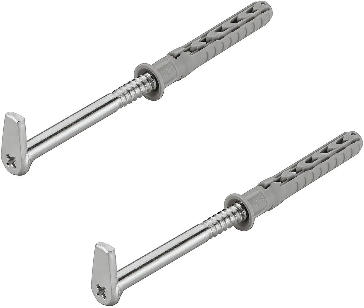 cyclingcolors 2 x haken M6 voor het schroeven 5,8 mm x 100 mm + 2 x pluggen 80 mm beslag voor het ophangen van kast, kast, gond piton