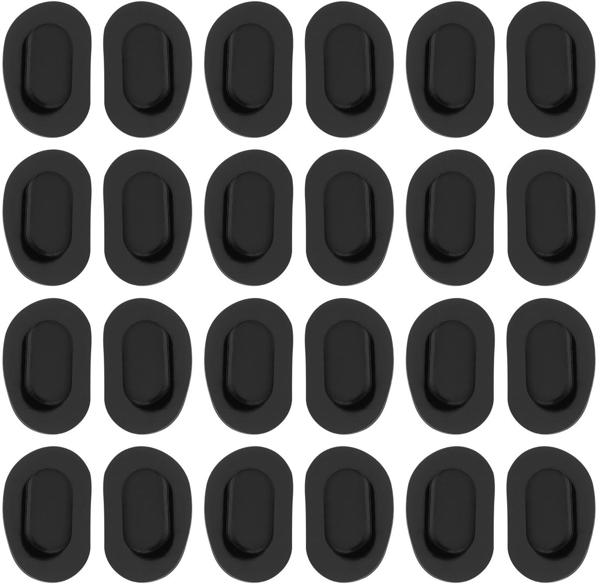 Dailygoods- Neuspads Siliconen - 20 Paar - Antislip - Zwart - 9x15 mm - Comfortabel voor Brillen - Brillenaccessoires