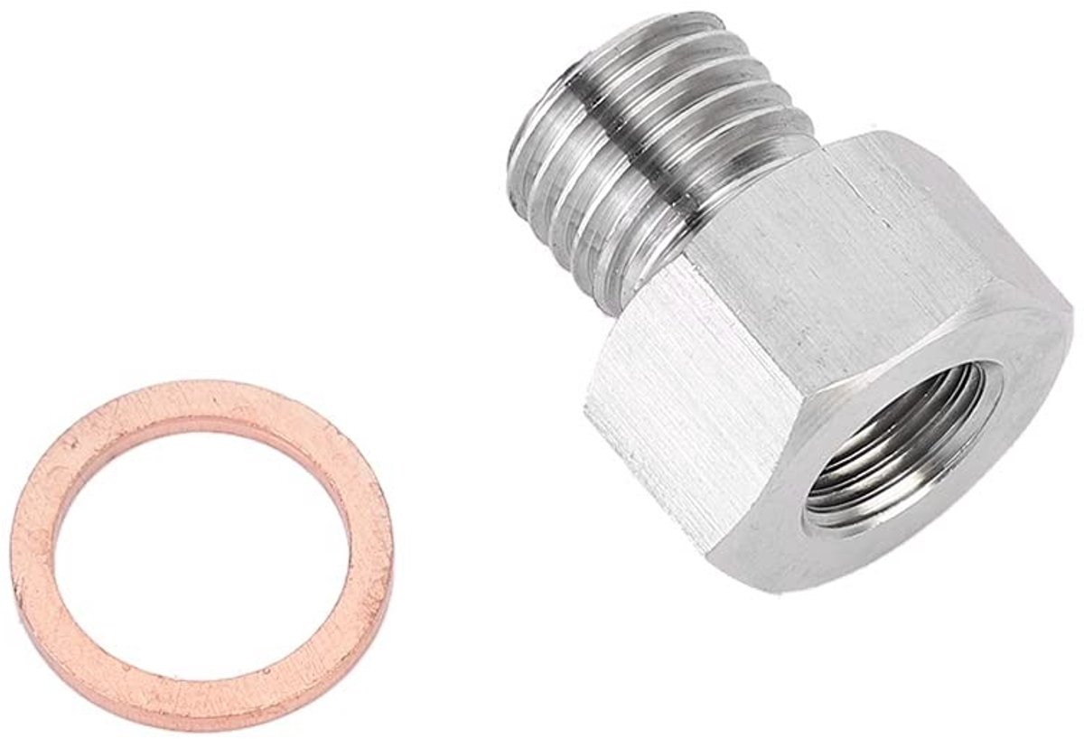 Dailygoods - Fitting Adapter M12X1.5 - 1/8 inch - Duurzaam en Betrouwbaar - Roestvrij Staal - Metrisch Mannelijk - Geschikt voor Diverse Toepassingen