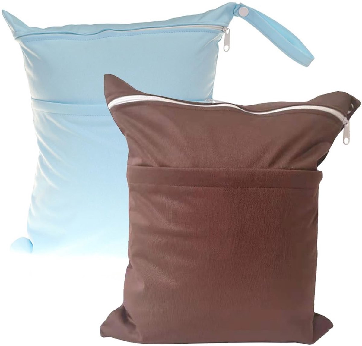 Dailygoods- Waterdichte Tas Set van 2 - Herbruikbare Luiertas - Polyesterweefsel met TPU-coating - 30 x 36 cm - Voor Luiers en Toiletartikelen - Machinewasbaar - Opbergzak