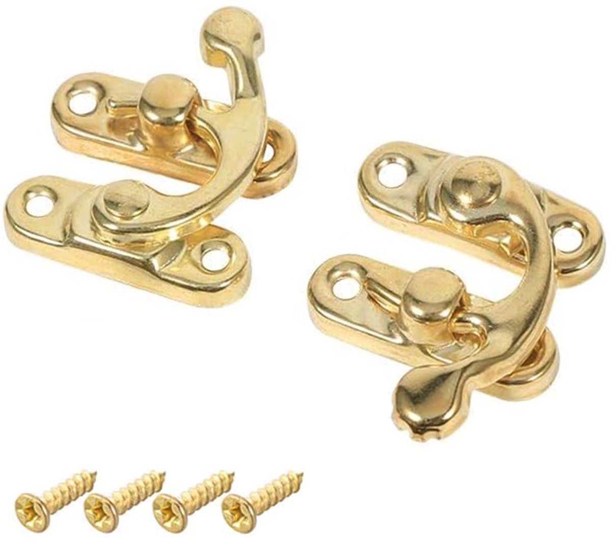 Dailygoods- Sluithaken Mini - Antiek Gouden Sluitingen - Bevestigingsschroeven - Veilig Ontwerp - Compacte Karabijngesp - Eenvoudige Installatie - Sluiting