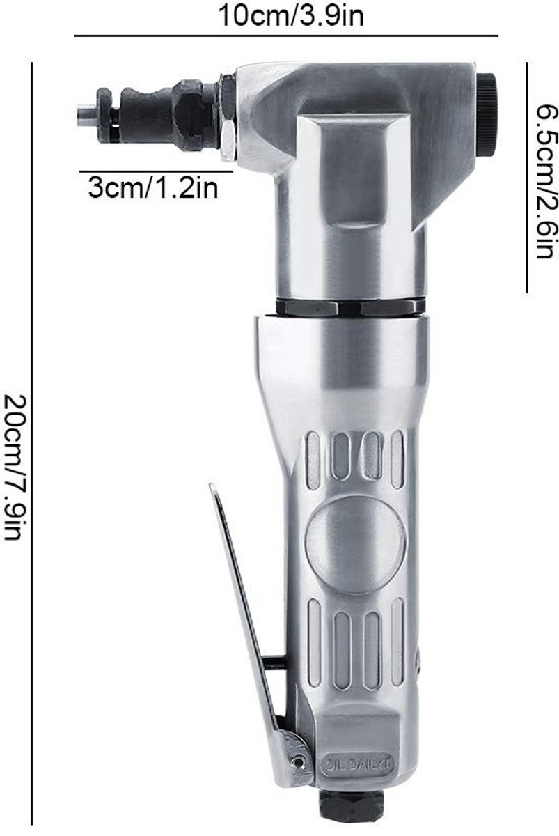 Dailygoods- Air Nibbler Hoge Hardheid - Pneumatisch Snijgereedschap - Lichtgewicht - Duurzaam - Snijcapaciteit 1 mm - 2800 tpm - Luchtsnijder