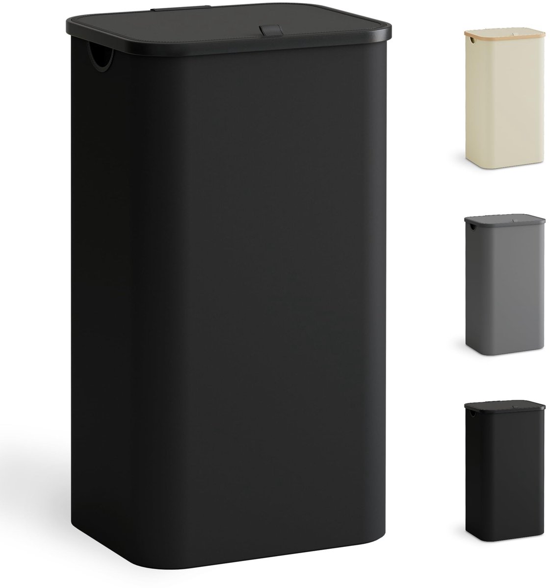 Dailygoods- Wasmand met Deksel 100 Liter - Wasmand 3 Vakken - Wassorteerder - Opvouwbaar - Lichtgewicht - Hoogwaardige Materialen - Wascontainer