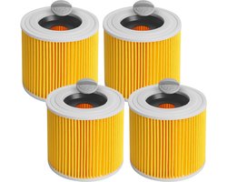 Stofzuigerfilters - 4-pack - 4 WD3-filters voor Kärcher stofzuigers WD3, WD2, WD1, MV3, MV2, A, K, KNT - Oranje