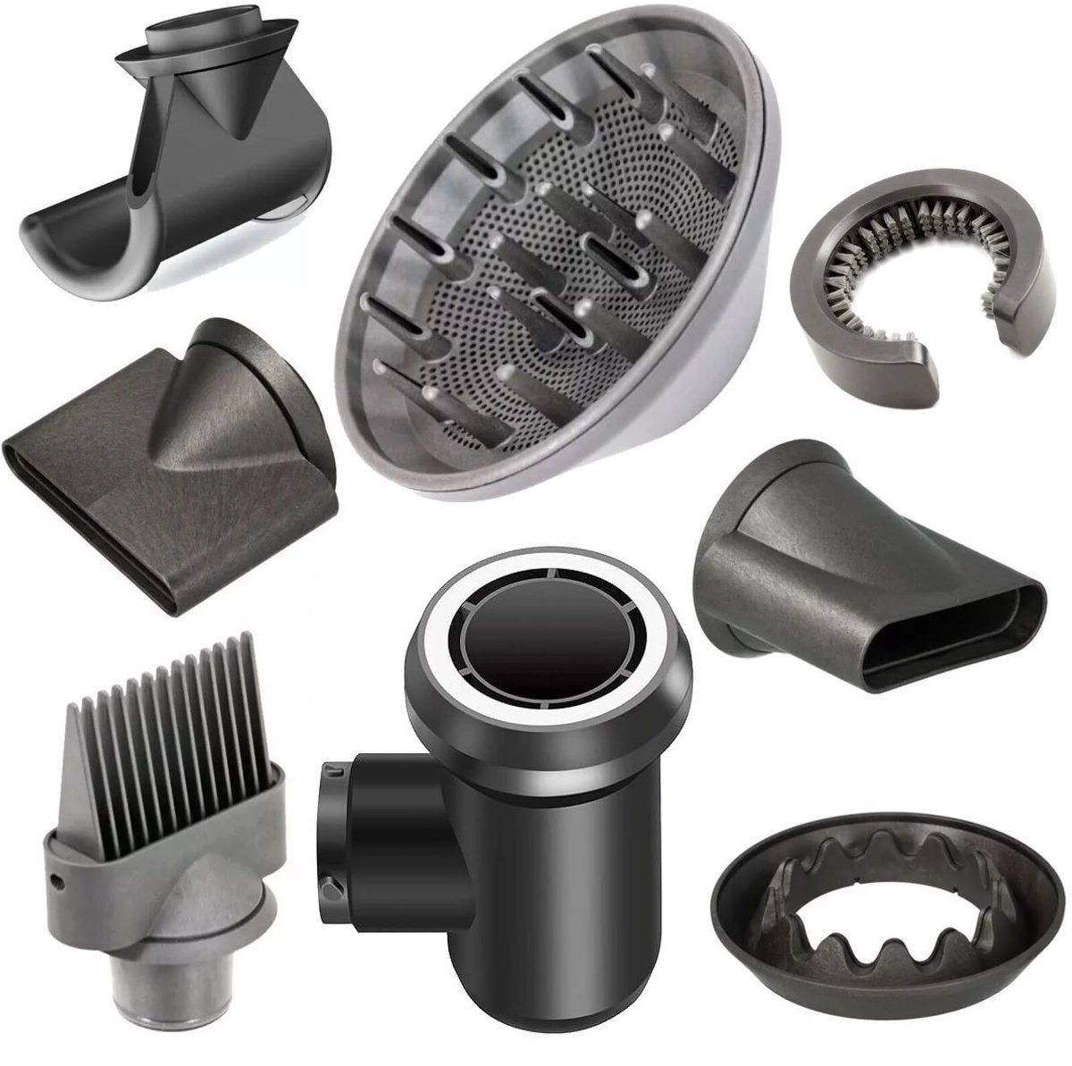Dyson Airwrap Complete Opzetstukken/Accessoireset van Plus.Parts® geschikt voor Dyson - 8 delig!