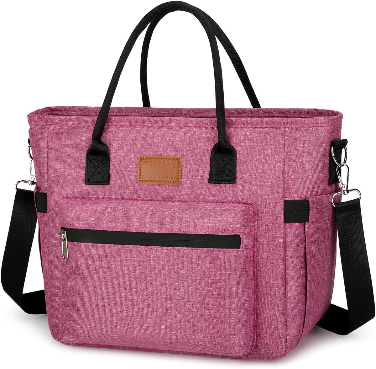 Geïsoleerde lunchtas voor dames en heren, thermische lunchtassen, lunchcontainer voor werk picknick (15,5 l, roze)