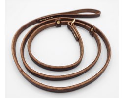 De Vrolijke Hond Premium Leren Slipriem Bruin