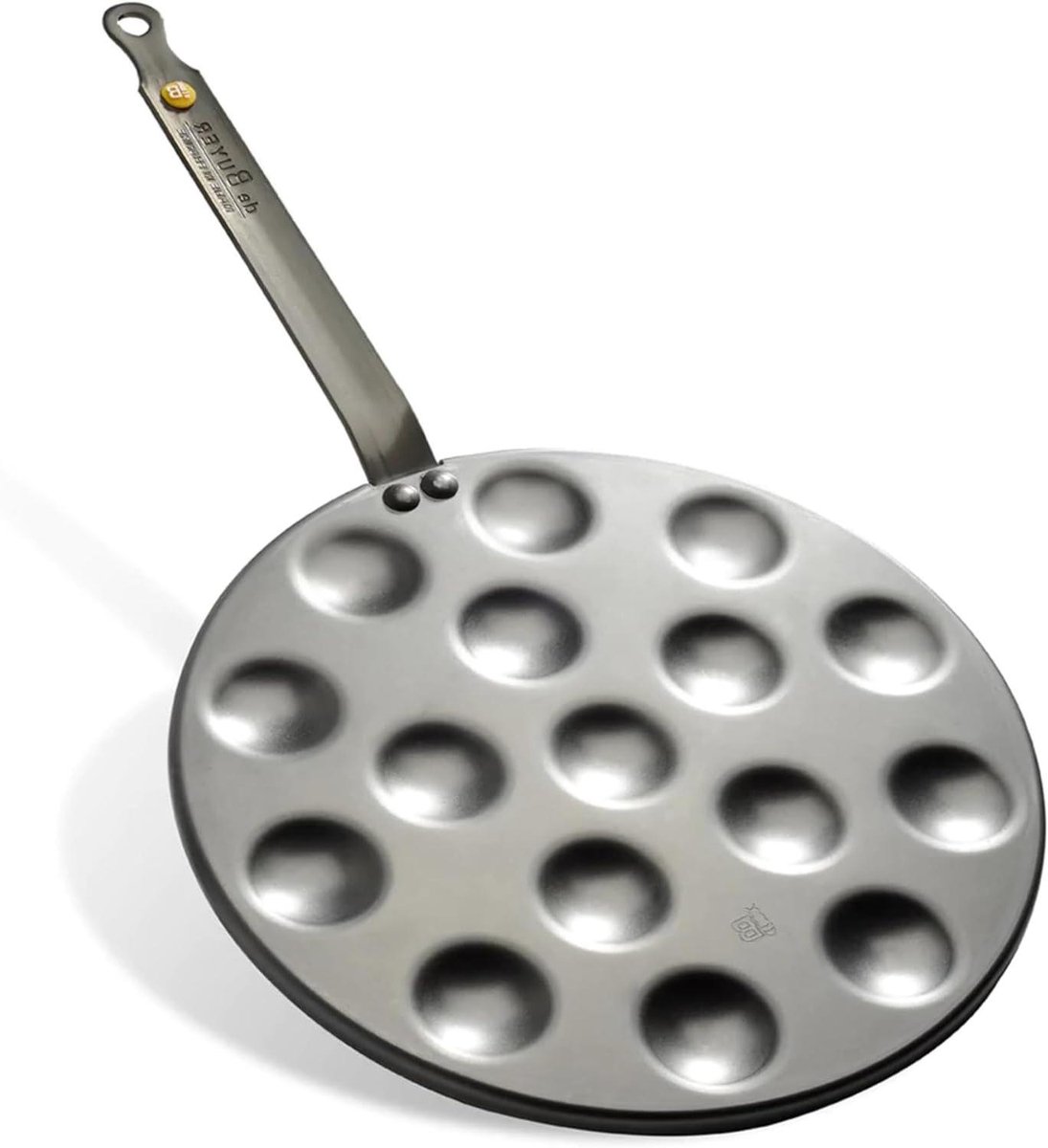 Poffertjespan - Mini pannenkoekenpan - Lekkere hapjes maken - Natuurlijke anti-aanbaklaag - 16 holtes 4 cm - Zwart