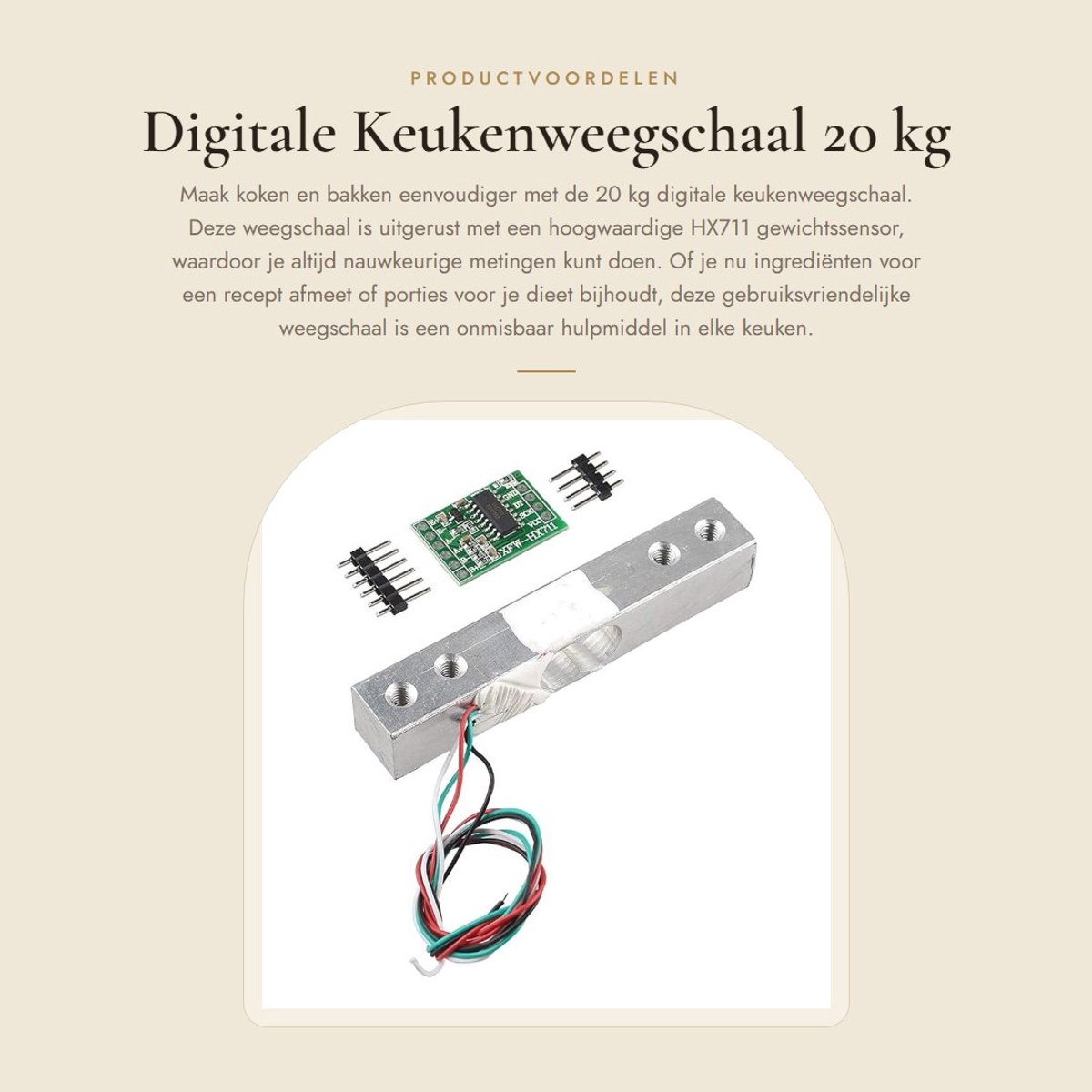 Dailygoods- Keukenweegschaal 20 kg - Digitale Precisie Weegschaal - Oplaadbare Keukenweegschaal - Weegschaal met Sensor - Eenvoudige Digitale Bediening - Laag Energieverbruik
