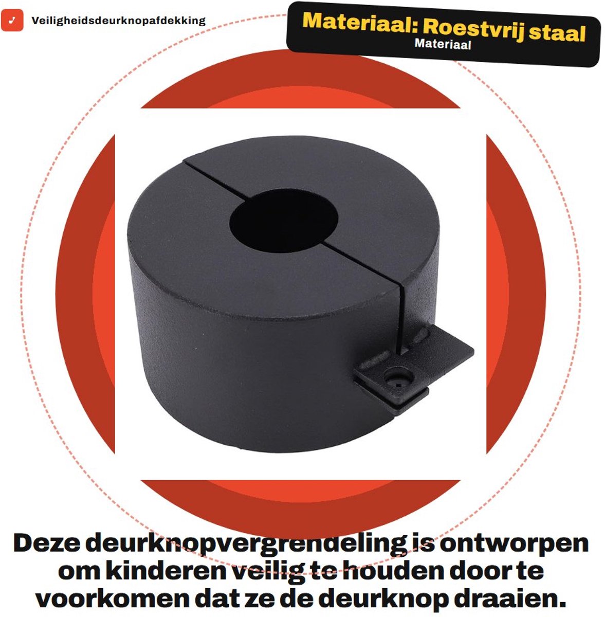 Dailygoods- Deurknopvergrendeling Veiligheidsafdekking - Deurgreepafdekking - Kinderveilige Deurknop - Eenvoudige Installatie - Elegant Ontwerp - Veelzijdig Gebruik - Deurgreep
