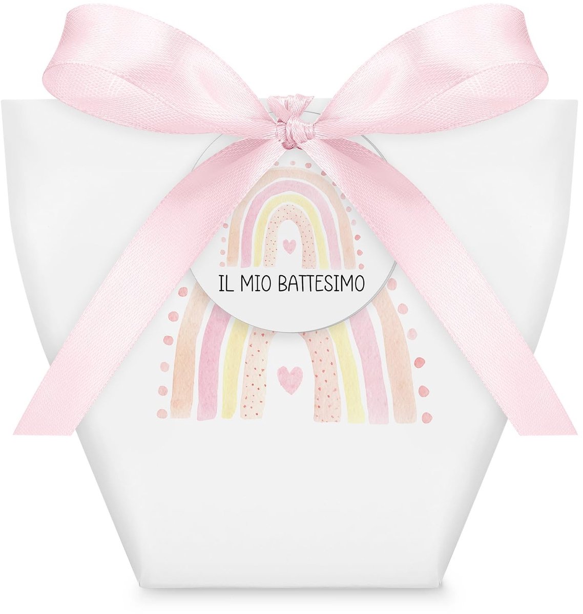 Dailygoods- Bedankdoosjes Set - Regenboogkleurige Cadeautasjes - Babyshower/Cadeauverpakkingen - Doopbedankdoosjes - Feestartikelen - Papier/Polyester