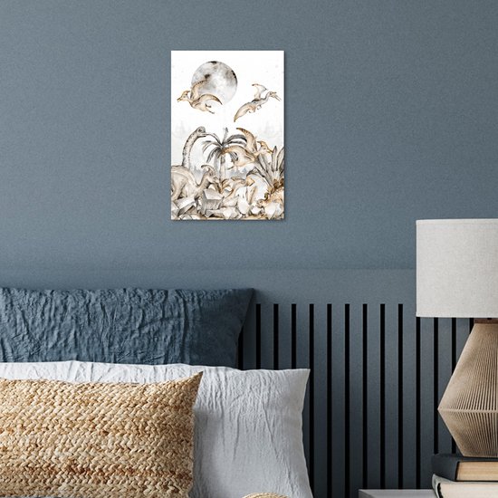 Poster Dinosaurus - Décoration Jungle - Enfants - Garçons - Vert - 20x30 cm - Poster Boys Room - Poster Kids Room Boy