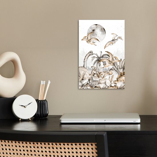 Poster Dinosaurus - Décoration Jungle - Enfants - Garçons - Vert - 20x30 cm - Poster Boys Room - Poster Kids Room Boy