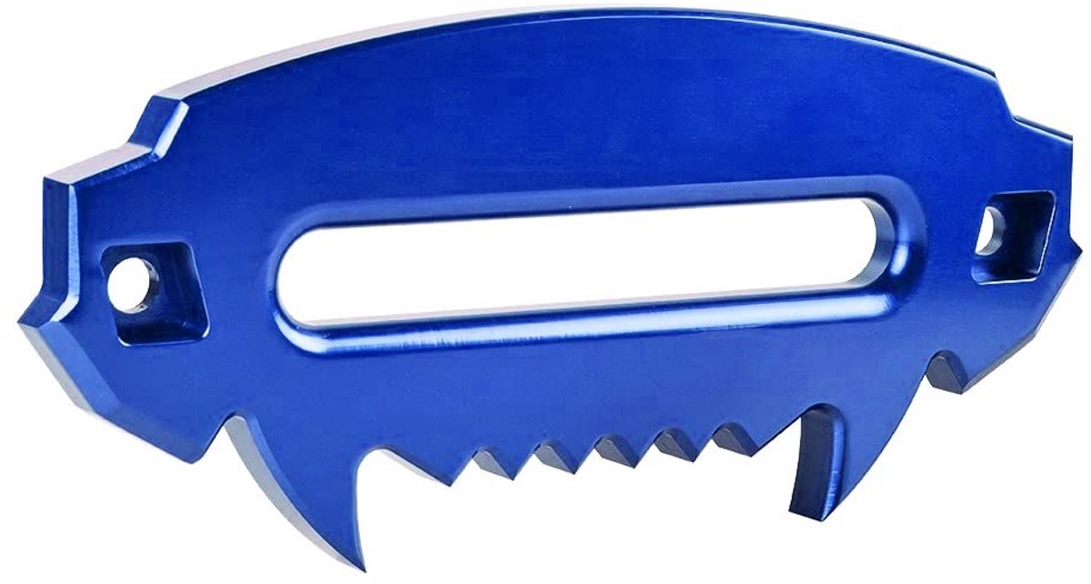 Dailygoods- Hawse Fairlead Aluminium - Geschikt voor Synthetische Lier Touw - 10 Inch Gatafstand - Zwart/Rood/Zilver/Blauw - Schokbestendig - Hoogwaardige Sterkte - Lieraccessoire