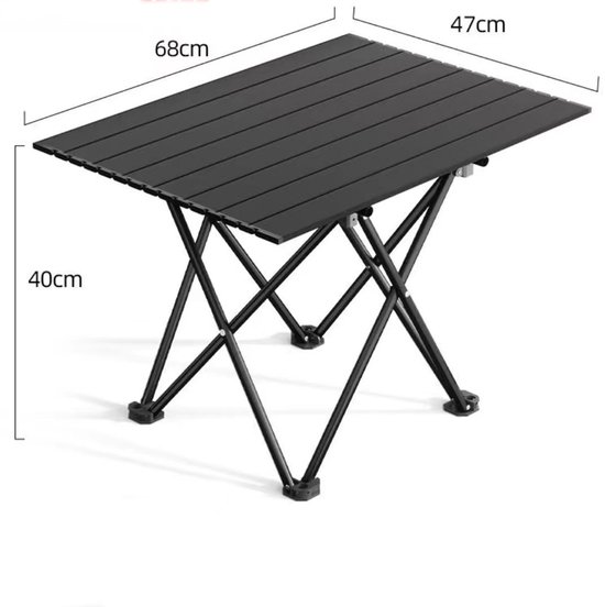 Opklapbare tafel campingtafel picknicktafel draagbare opbergtafel eenvoudige kleine tafel bureautafel Afmetingen 68x47x40 cm — afbeelding 2