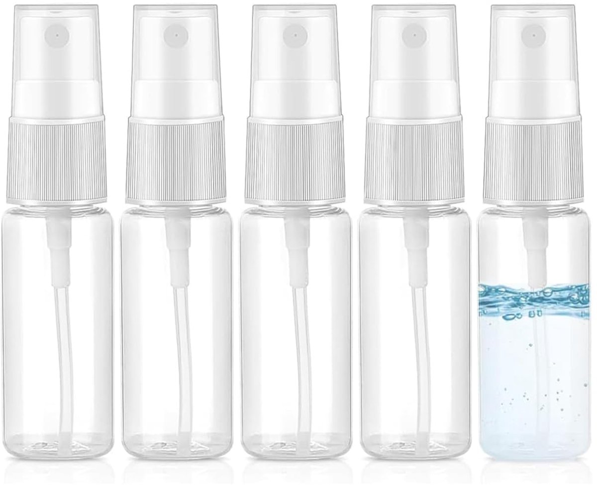 Mini-verstuiver spuitflessen om bij te vullen, geschikt voor parfums, oliën, water, alcohol (20 ml)