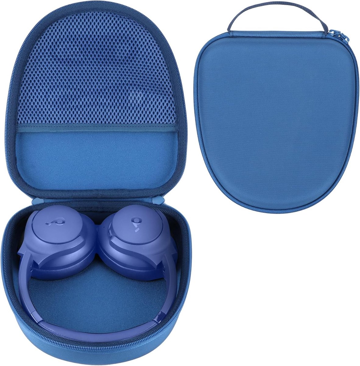 Duurzame Hard Case voor Draadloze Hoofdtelefoon - Bescherming voor Q20i/Q30/Q45/Q35 - Donkerblauw, Schokbestendig, Opbergtas