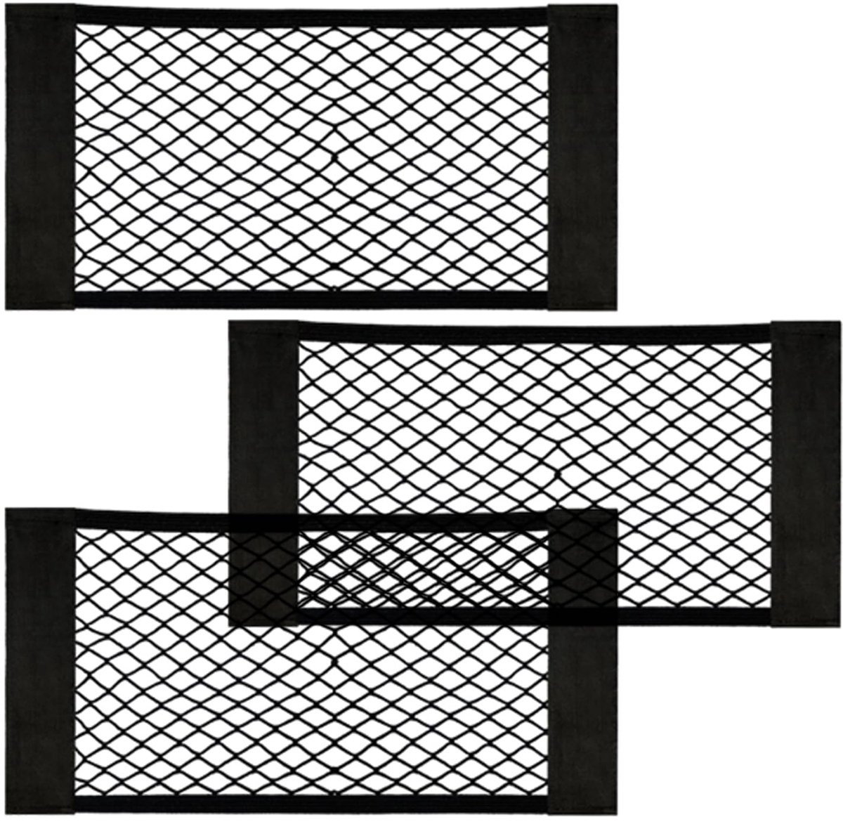 Bagagenet, Universeel Kofferbaknet Beschermnet Elastisch Kofferbaknet Voor De Kofferbak, Opbergnet Van Nylon, 50 X 25 Cm, Voor De Meeste Voertuigtypen Met Opbergtas