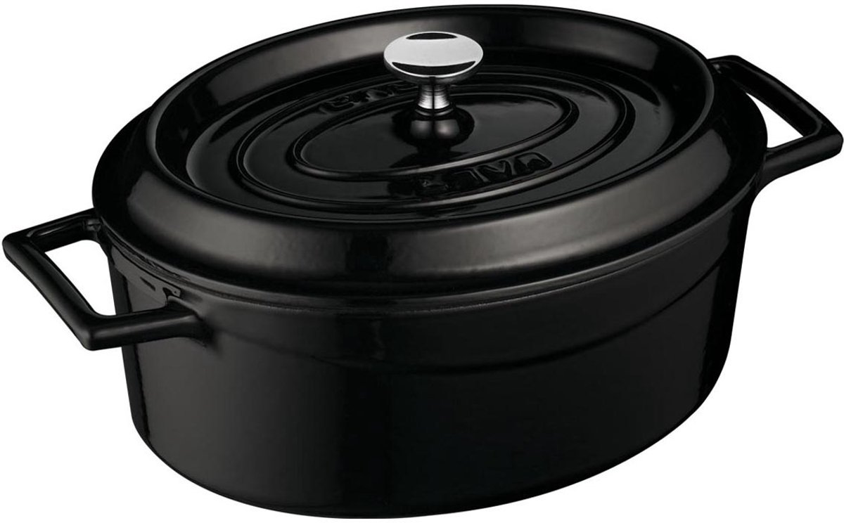 LAVA Trendy Casserole ovaal - 3.91Ltr - Black/Black