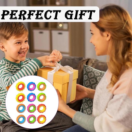 12 stuks stille fidget-speelgoedset, sensorisch autisme voor speelgoed, sensorische fidget-ring siliconen, ADHD-hulpmiddel voor kinderen en volwassenen bij autisme, anti-stress speelgoed ter — afbeelding 5