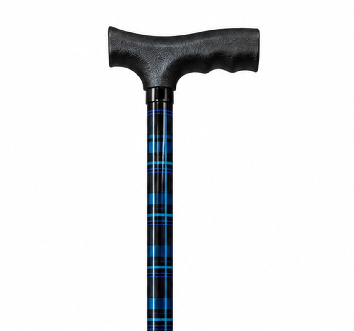 Wandelstok - Gestreept Blauw