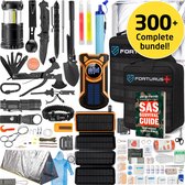 Forturus® Compleet Noodpakket voor thuis - 24-72H bundel incl. Noodradio Solar Opwindbaar AM/FM - Trauma EHBO kit – Solar Powerbank 20.000 mAh - SAS Survival Gids - Volledig overlevingspakket voor rampen en stroomuitval