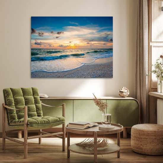Affiche Plage - Mer - Coucher de soleil - 120x90 cm