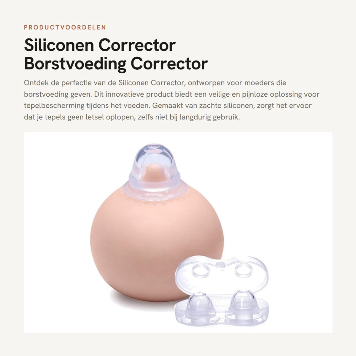 Dailygoods - Siliconen Corrector - Borstvoeding Corrector - Pijnloze Tepelbescherming - 2 Stuks - Tepelcorrector - Veilig en comfortabel - Geschikt vo...