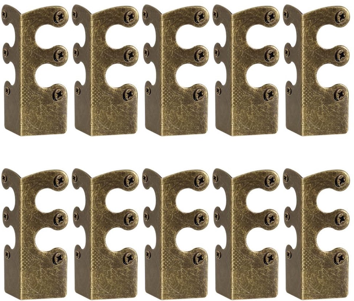 Dailygoods- Hoekbeschermers 10 stuks - Metalen Randbeschermers - Antibotsing Strips - Eenvoudig te Installeren - Bescherming voor Plinten