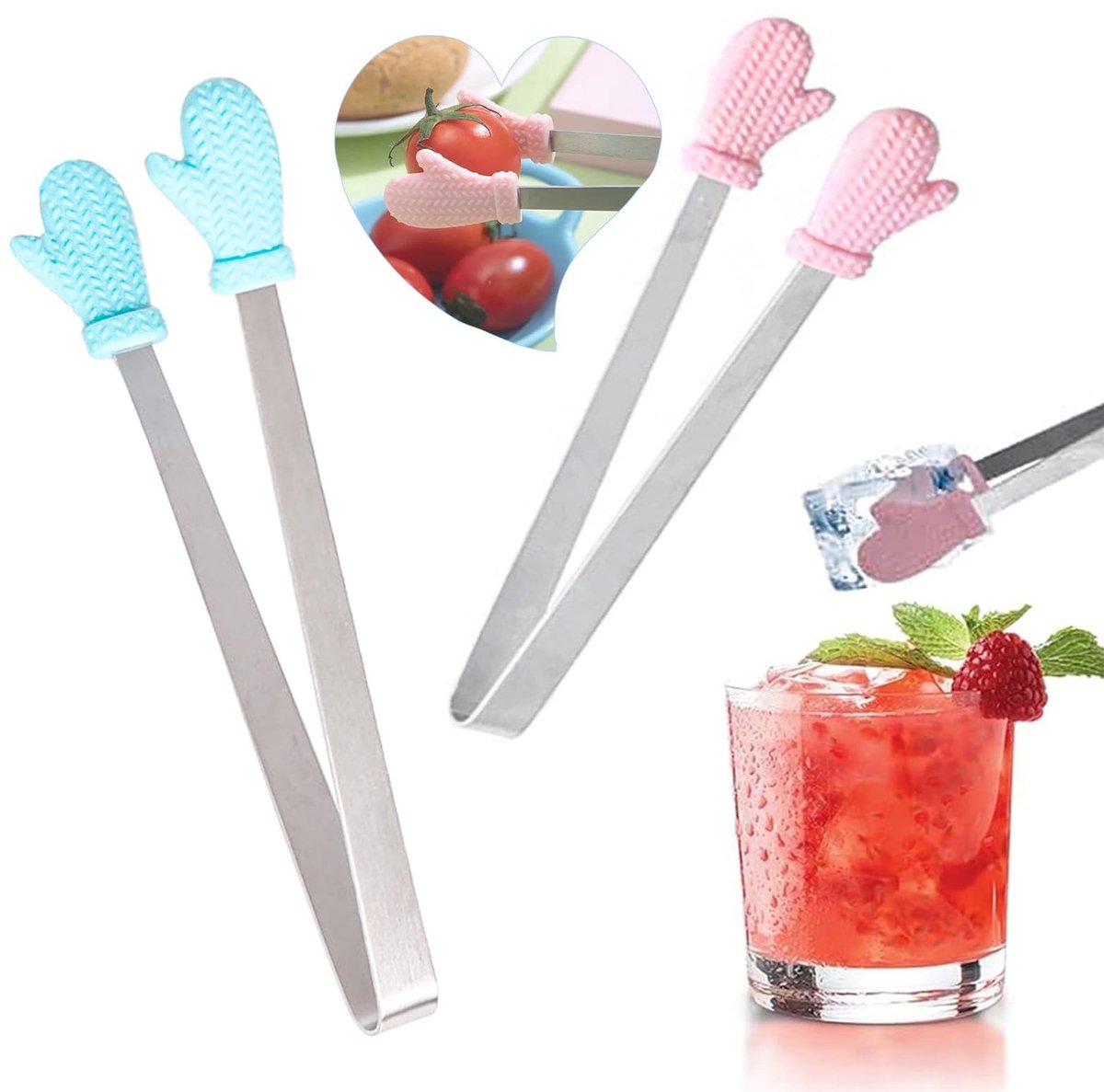 Dailygoods- Snoepbartang Hittebestendig - Serveertang Siliconen - Keukentang Mini - Vleest
