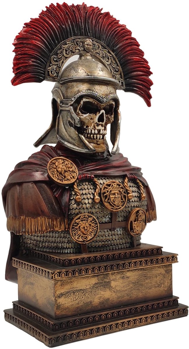 Dailygoods- Standbeeld Romeinse Centurion - Decoratie Beeld - Handgemaakt/Handgeschilderd - Smaakvol Cadeau - Thuis/Werkplek Decoratie - Aandachtstrekker - Decoratiebeeld